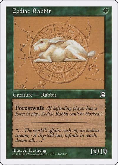 Zodiac Rabbit Portal Three Kingdoms Magic card