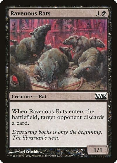 Ravenous Rats Magic 2013 (M13) Magic card