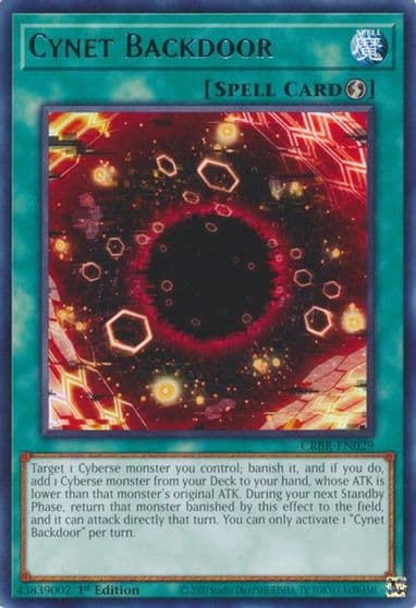 Cynet Backdoor Crossover Breakers Yu-Gi-Oh! card