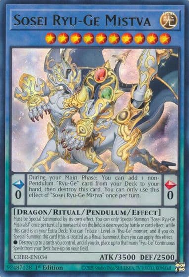 Sosei Ryu Ge Mistva Crossover Breakers Yu-Gi-Oh! card
