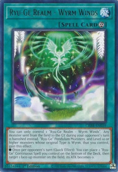 Ryu Ge Realm Wyrm Winds Crossover Breakers Yu-Gi-Oh! card