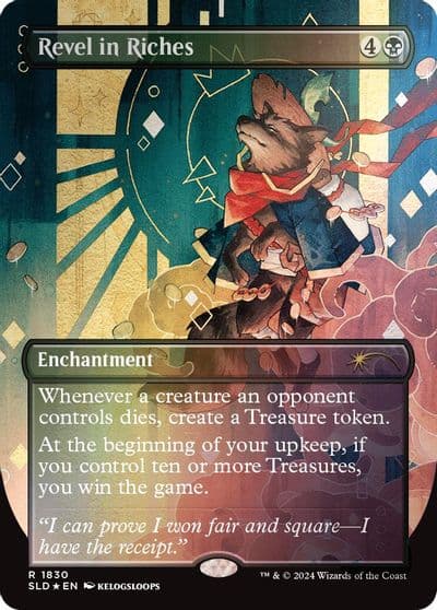 Revel in Riches Rainbow Foil Secret Lair Drop Series Magic card