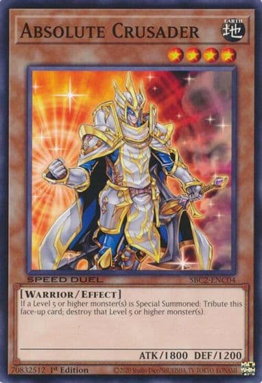 Absolute Crusader Speed Duel: Battle City Finals Yu-Gi-Oh! card