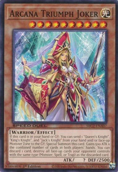 Arcana Triumph Joker Speed Duel: Battle City Finals Yu-Gi-Oh! card