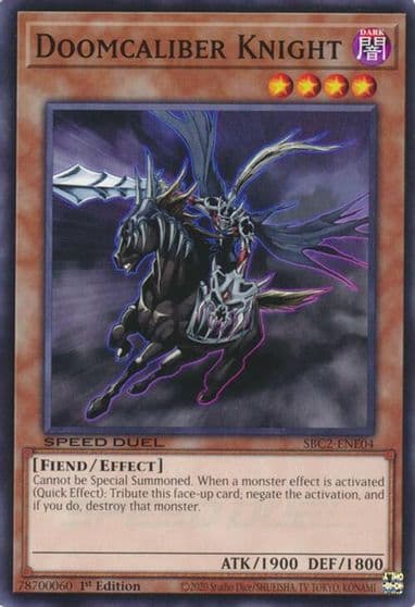 Doomcaliber Knight Speed Duel: Battle City Finals Yu-Gi-Oh! card