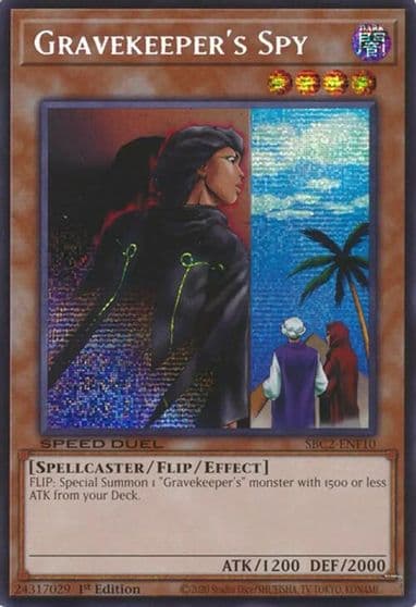 Gravekeepers Spy PSR Speed Duel: Battle City Finals Yu-Gi-Oh! card