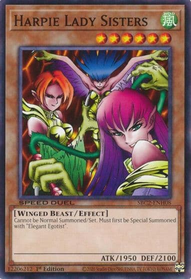 Harpie Lady Sisters Speed Duel: Battle City Finals Yu-Gi-Oh! card
