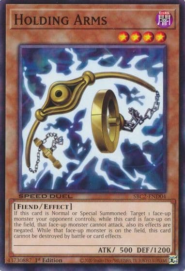 Holding Arms Speed Duel: Battle City Finals Yu-Gi-Oh! card