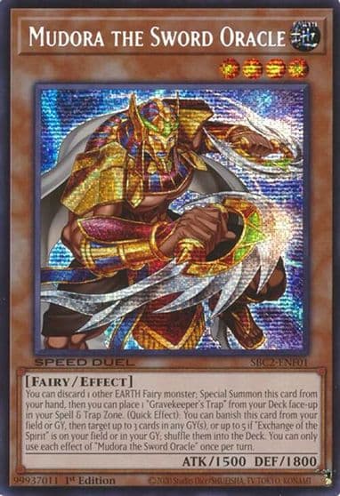 Mudora the Sword Oracle PSR Speed Duel: Battle City Finals Yu-Gi-Oh! card