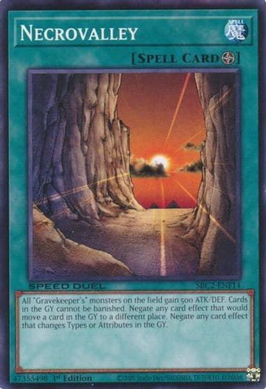 Necrovalley Speed Duel: Battle City Finals Yu-Gi-Oh! card