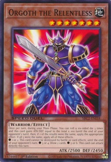 Orgoth the Relentless Speed Duel: Battle City Finals Yu-Gi-Oh! card