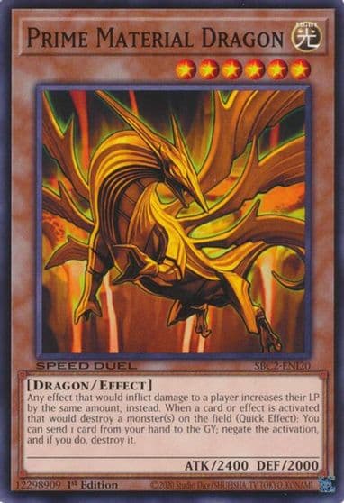 Prime Material Dragon Speed Duel: Battle City Finals Yu-Gi-Oh! card