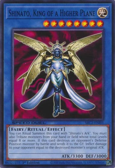 Shinato King of a Higher Plane Speed Duel: Battle City Finals Yu-Gi-Oh! card