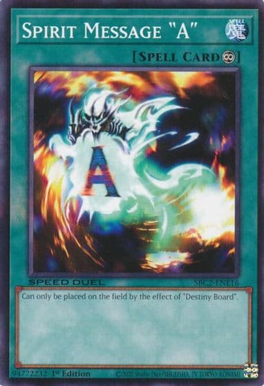 Spirit Message A Speed Duel: Battle City Finals Yu-Gi-Oh! card