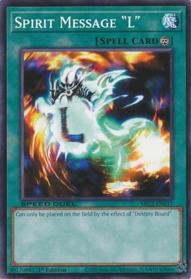Spirit Message L Speed Duel: Battle City Finals Yu-Gi-Oh! card