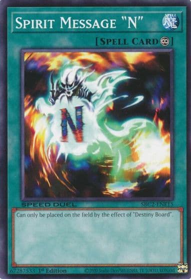 Spirit Message N Speed Duel: Battle City Finals Yu-Gi-Oh! card