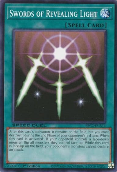 Swords of Revealing Light SBC2 ENA14 Speed Duel: Battle City Finals Yu-Gi-Oh! card