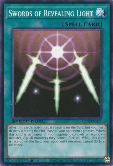 Swords of Revealing Light SBC2 ENG11 Speed Duel: Battle City Finals Yu-Gi-Oh! card