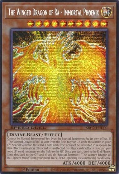 The Winged Dragon of Ra Immortal Phoenix PSR Speed Duel: Battle City Finals Yu-Gi-Oh! card