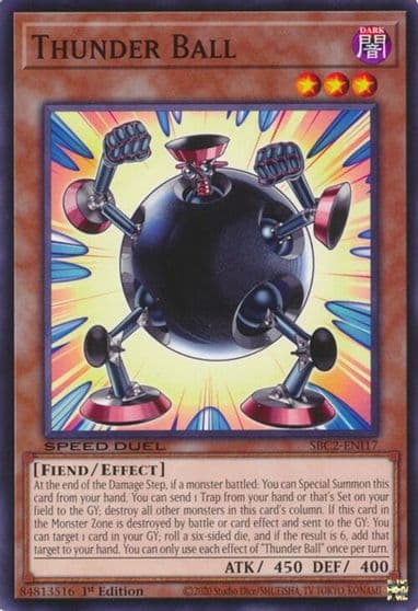 Thunder Ball Speed Duel: Battle City Finals Yu-Gi-Oh! card