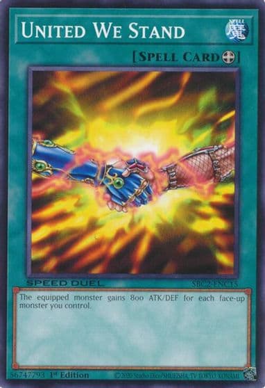 United We Stand Speed Duel: Battle City Finals Yu-Gi-Oh! card