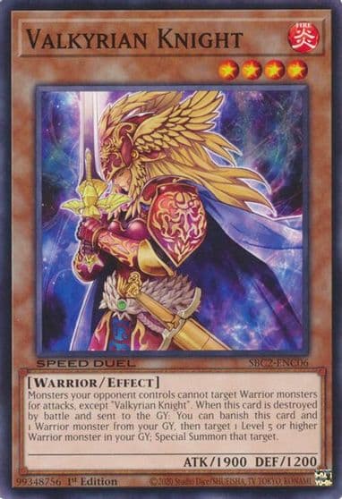 Valkyrian Knight Speed Duel: Battle City Finals Yu-Gi-Oh! card