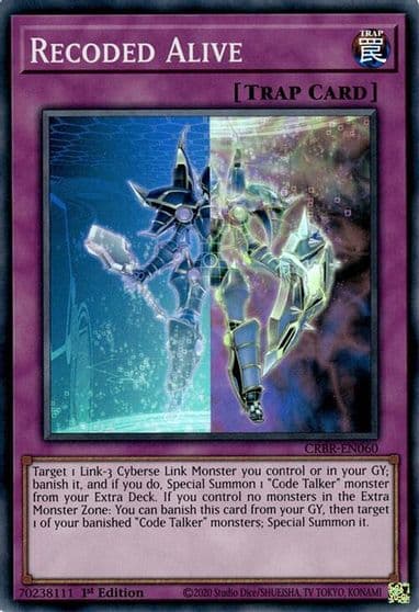 Recoded Alive SR Crossover Breakers Yu-Gi-Oh! card