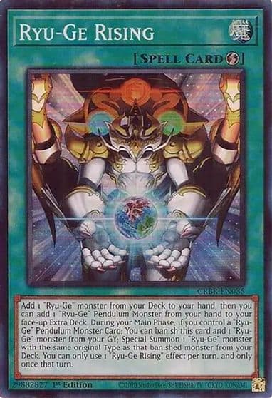 Ryu Ge Rising SR Crossover Breakers Yu-Gi-Oh! card