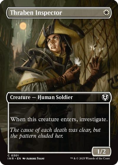 Thraben Inspector Borderless Innistrad Remastered Magic card