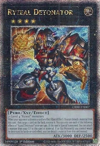 Ryzeal Detonator Quarter Century Secret Rare Crossover Breakers Yu-Gi-Oh! card