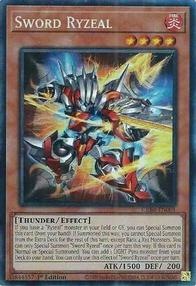 Sword Ryzeal CR Crossover Breakers Yu-Gi-Oh! card