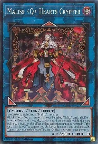 Maliss Q Hearts Crypter CR Crossover Breakers Yu-Gi-Oh! card