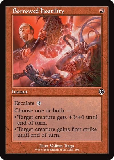 Borrowed Hostility Retro Frame Innistrad Remastered Magic card