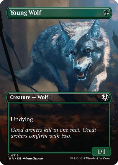 Young Wolf Borderless Innistrad Remastered Magic card