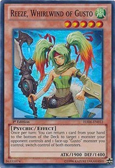 Reeze Whirlwind of Gusto Hidden Arsenal 6: Omega Xyz Yu-Gi-Oh! card