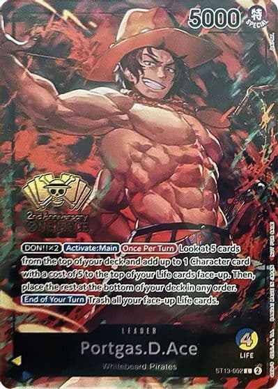 PortgasDAce 2nd Anniversary Tournament One Piece Promotion Cards One Piece card