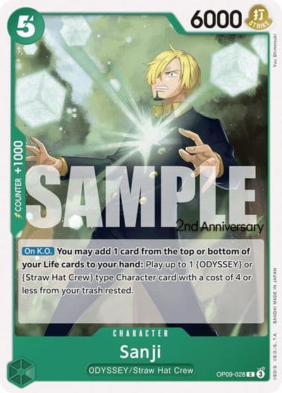 Sanji 028 Emperors in the New World: 2nd Anniversary Tournament Cards One Piece card