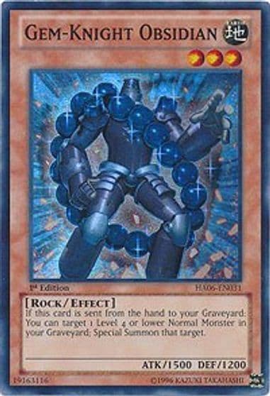 Gem Knight Obsidian Hidden Arsenal 6: Omega Xyz Yu-Gi-Oh! card