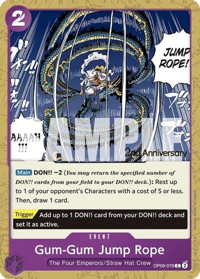 Gum Gum Jump Rope Emperors in the New World: 2nd Anniversary Tournament Cards One Piece card