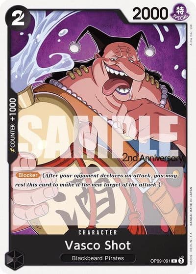 Vasco Shot Emperors in the New World: 2nd Anniversary Tournament Cards One Piece card