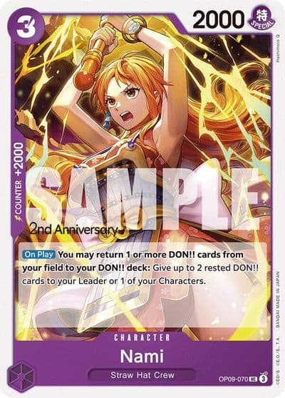 Nami 070 Emperors in the New World: 2nd Anniversary Tournament Cards One Piece card