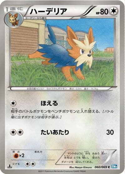Herdier BW4: Dark Rush Pokemon card