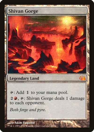 Shivan Gorge From the Vault: Realms Magic card