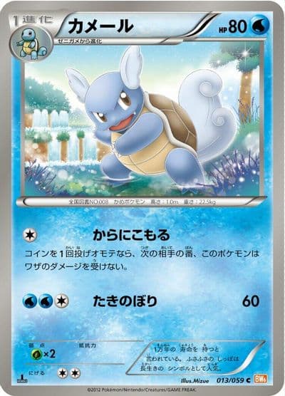 Wartortle BW6: Cold Flare Pokemon card