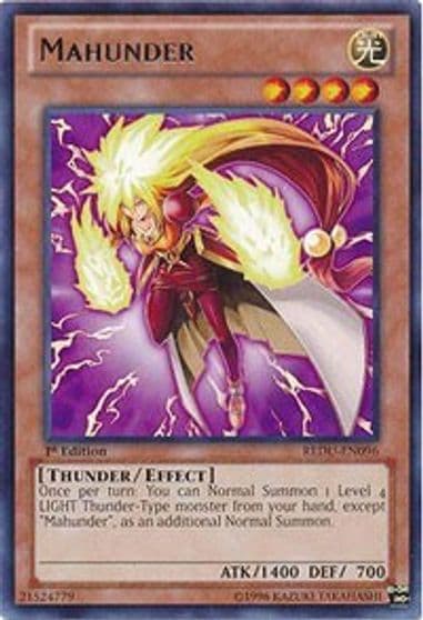 Mahunder Return of the Duelist Yu-Gi-Oh! card
