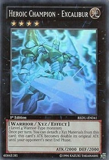 Heroic Champion Excalibur Ghost Rare Return of the Duelist Yu-Gi-Oh! card