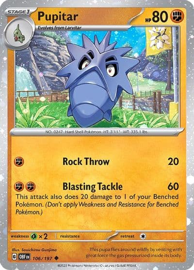 Pupitar (Cosmos Holo) Miscellaneous Cards & Products Pokemon card