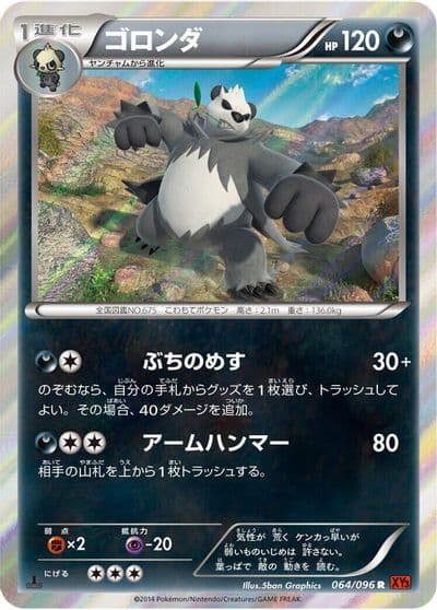 Pangoro XY3: Rising Fist Pokemon card