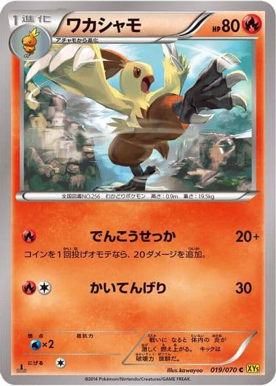 Combusken XY5-Bg: Gaia Volcano Pokemon card