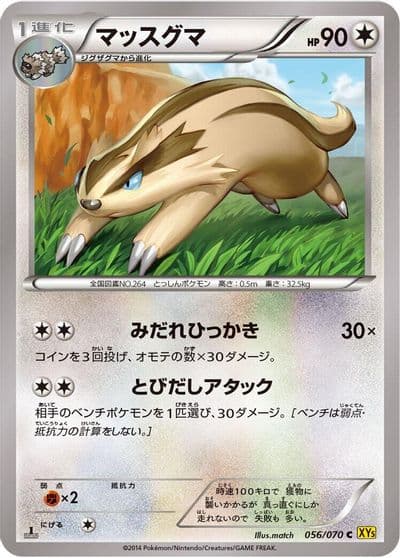 Linoone XY5-Bg: Gaia Volcano Pokemon card